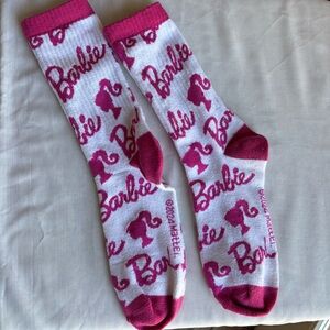 Mattel Barbie Pink and White Socks